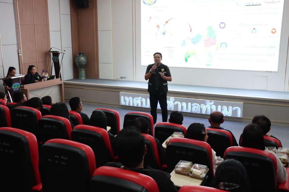 เทศบาลตำบลทับมา ร่วมต้อนรับ คณะศึกษาดูงานจากองค์การบริหารส่วนตำบลคลองนิยมยาตรา อำเภอบางบ่อ จังหวัดสมุทรปราการ 